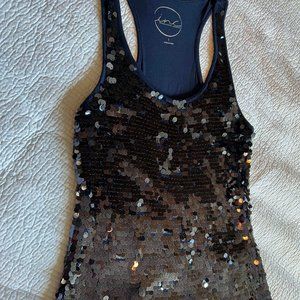 NWOT INC Deep Twilight Racerback Sequin Tank
